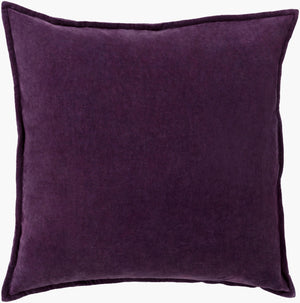 Surya Cotton Velvet Accent Pillow - 18" Plush Decorative Cushion For Modern Home Elegance & Comfort Purple Cotton,Cotton Cv006-1818