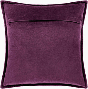 Surya Cotton Velvet Lumbar Pillow 13"L X 19"W – Plush, Minimalist Elegance For Stylish Home Décor Dark Plum Cotton,Cotton Cv033-1230d