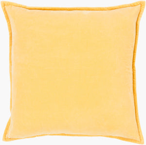 Surya Cotton Velvet Accent Pillow - 18" Plush Decorative Cushion For Modern Home Elegance & Comfort Yellow Cotton,Cotton Cv007-2222p