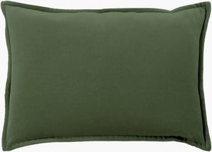 Surya Cotton Velvet Lumbar Pillow 13"L X 19"W – Plush, Minimalist Elegance For Stylish Home Décor Green Cotton,Cotton Cv008-1319
