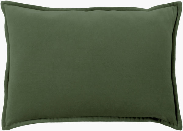 Surya Cotton Velvet Lumbar Pillow 13"L X 19"W – Plush, Minimalist Elegance For Stylish Home Décor Green Cotton,Cotton Cv008-1319