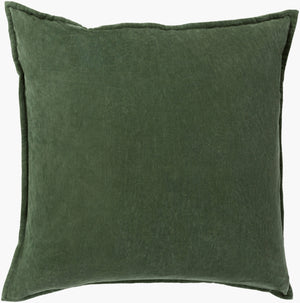 Surya Cotton Velvet Accent Pillow - 18" Plush Decorative Cushion For Modern Home Elegance & Comfort Green Cotton,Cotton Cv008-2222p