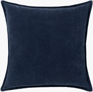 Surya Cotton Velvet Accent Pillow - 18" Plush Decorative Cushion For Modern Home Elegance & Comfort Gray Cotton,Cotton Cv009-2020d