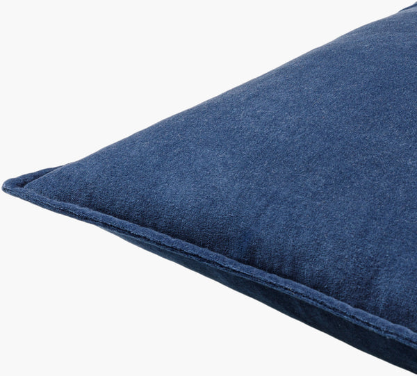 Surya Cotton Velvet Accent Pillow - 18" Plush Decorative Cushion For Modern Home Elegance & Comfort Navy Cotton,Cotton Cv009-2222