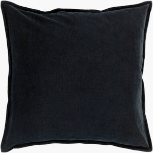 Surya Cotton Velvet Accent Pillow - 18" Plush Decorative Cushion For Modern Home Elegance & Comfort Black Cotton,Cotton Cv012-2020