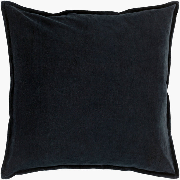 Surya Cotton Velvet Accent Pillow - 18" Plush Decorative Cushion For Modern Home Elegance & Comfort Black Cotton,Cotton Cv012-2020d