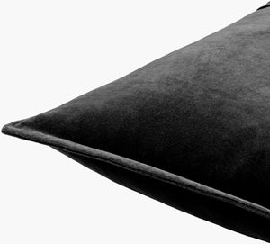 Surya Cotton Velvet Accent Pillow - 18" Plush Decorative Cushion For Modern Home Elegance & Comfort Black Cotton,Cotton Cv012-2020d