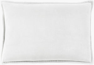 Surya Cotton Velvet Lumbar Pillow 13"L X 19"W – Plush, Minimalist Elegance For Stylish Home Décor Gray Cotton,Cotton Cv013-1320p