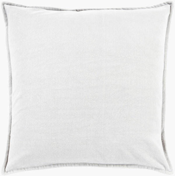 Surya Cotton Velvet Accent Pillow - 18" Plush Decorative Cushion For Modern Home Elegance & Comfort Gray Cotton,Cotton Cv013-2222d