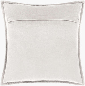 Surya Cotton Velvet Accent Pillow - 18" Plush Decorative Cushion For Modern Home Elegance & Comfort Gray Cotton,Cotton Cv013-2222d