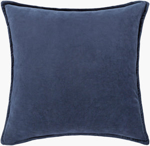 Surya Cotton Velvet Accent Pillow - 18" Plush Decorative Cushion For Modern Home Elegance & Comfort Blue Cotton,Cotton Cv016-1818d
