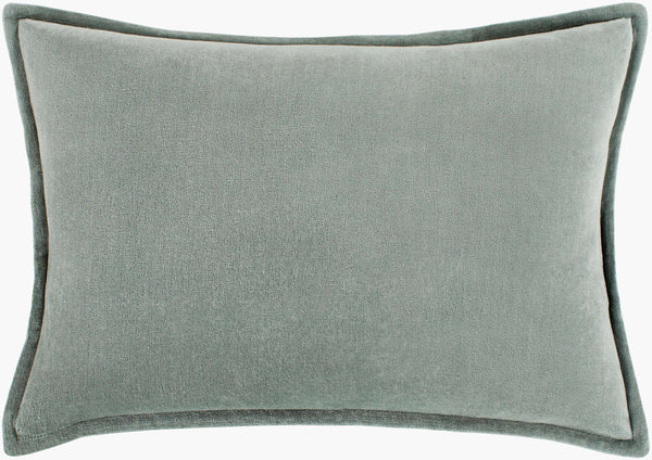 Surya Cotton Velvet Lumbar Pillow 13"L X 19"W – Plush, Minimalist Elegance For Stylish Home Décor Sage Cotton,Cotton Cv037-1230d