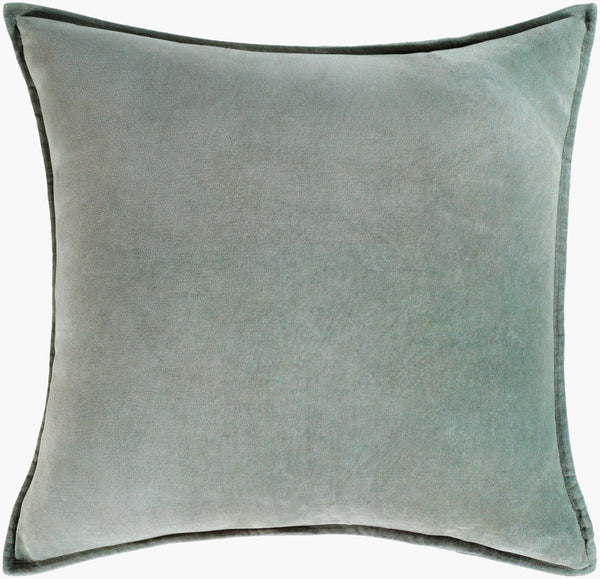 Surya Cotton Velvet Accent Pillow - 18" Plush Decorative Cushion For Modern Home Elegance & Comfort Sage Cotton,Cotton Cv021-2222d