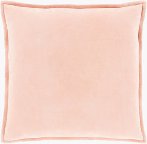 Surya Cotton Velvet Accent Pillow - 18" Plush Decorative Cushion For Modern Home Elegance & Comfort Pink Cotton,Cotton Cv029-2020d
