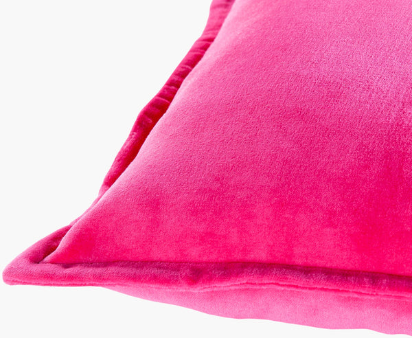 Surya Cotton Velvet Accent Pillow - 18" Plush Decorative Cushion For Modern Home Elegance & Comfort Rose Cotton,Cotton Cv031-2222d