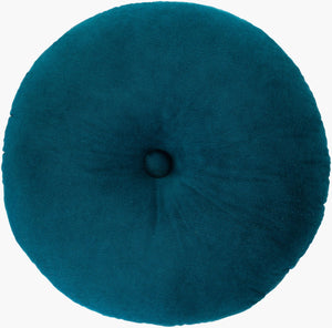 Surya Cotton Velvet Accent Pillow - 18" Plush Decorative Cushion For Modern Home Elegance & Comfort Deep Teal Cotton,Cotton,Polyester,Polyfill Cv039-1818