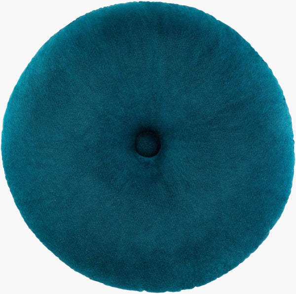 Surya Cotton Velvet Accent Pillow - 18" Plush Decorative Cushion For Modern Home Elegance & Comfort Deep Teal Cotton,Cotton,Polyester,Polyfill Cv039-1818