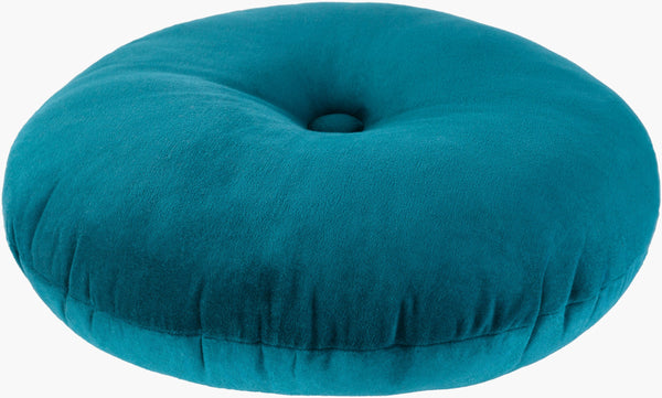 Surya Cotton Velvet Accent Pillow - 18" Plush Decorative Cushion For Modern Home Elegance & Comfort Deep Teal Cotton,Cotton,Polyester,Polyfill Cv039-1818