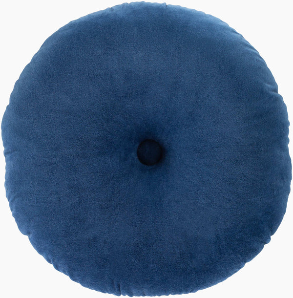 Surya Cotton Velvet Accent Pillow - 18" Plush Decorative Cushion For Modern Home Elegance & Comfort Navy Cotton,Cotton,Polyester,Polyfill Cv041-1818