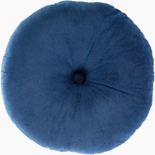 Surya Cotton Velvet Accent Pillow - 18" Plush Decorative Cushion For Modern Home Elegance & Comfort Navy Cotton,Cotton,Polyester,Polyfill Cv041-1818