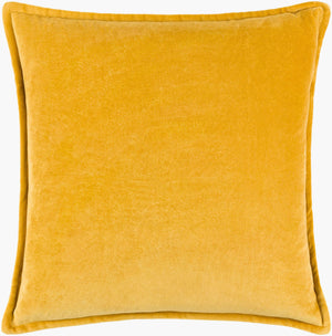 Surya Cotton Velvet Accent Pillow - 18" Plush Decorative Cushion For Modern Home Elegance & Comfort Yellow Cotton,Cotton Cv050-1818p