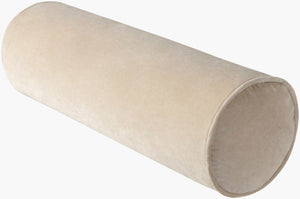 Surya Cotton Velvet Bolster Pillow - 7"L X 21"W Minimalist Design For Comfort & Style In Any Space Oatmeal Cotton,Cotton Cv051-721
