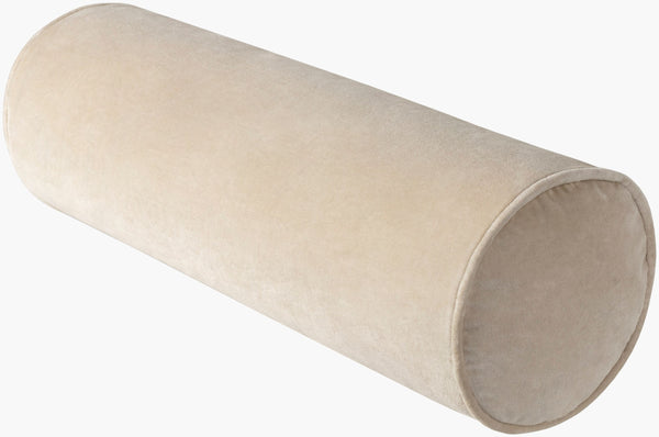 Surya Cotton Velvet Bolster Pillow - 7"L X 21"W Minimalist Design For Comfort & Style In Any Space Oatmeal Cotton,Cotton Cv051-721