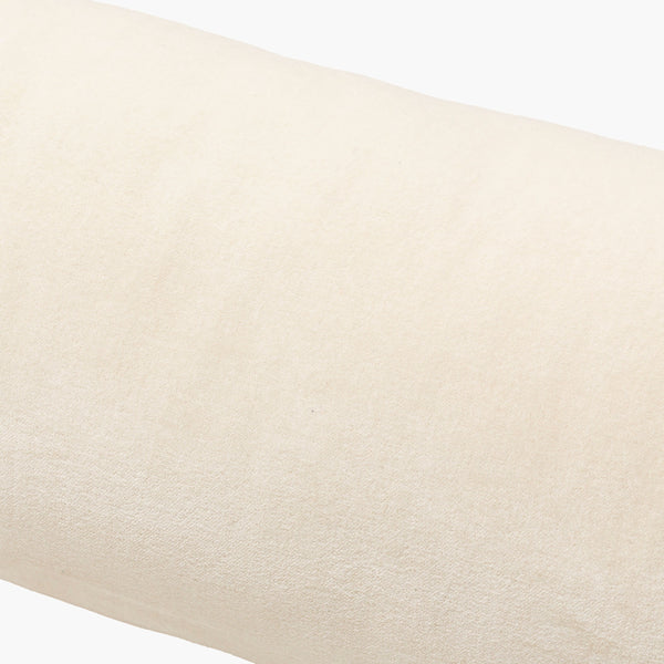 Surya Cotton Velvet Bolster Pillow - 7"L X 21"W Minimalist Design For Comfort & Style In Any Space Oatmeal Cotton,Cotton Cv051-721
