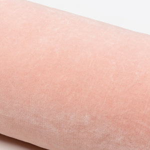 Surya Cotton Velvet Bolster Pillow - 7"L X 21"W Minimalist Design For Comfort & Style In Any Space Dusty Pink Cotton,Cotton Cv052-721
