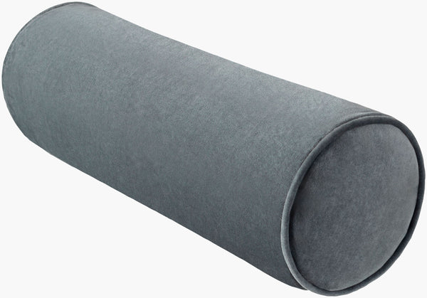 Surya Cotton Velvet Bolster Pillow - 7"L X 21"W Minimalist Design For Comfort & Style In Any Space Charcoal Cotton,Cotton Cv053-721