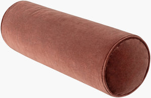 Surya Cotton Velvet Bolster Pillow - 7"L X 21"W Minimalist Design For Comfort & Style In Any Space Dark Brown Cotton,Cotton Cv054-721p