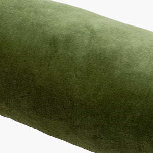 Surya Cotton Velvet Bolster Pillow - 7"L X 21"W Minimalist Design For Comfort & Style In Any Space Medium Green Cotton,Cotton Cv056-721