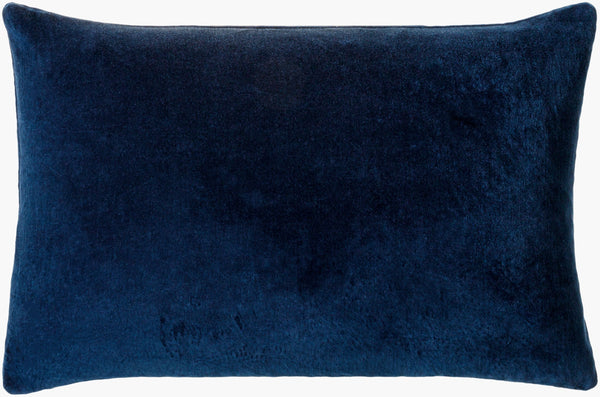 Surya Cotton Velvet Accent Pillow - 18" Plush Decorative Cushion For Modern Home Elegance & Comfort Midnight Blue Cotton,Cotton Cv057-1818d