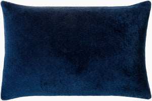 Surya Cotton Velvet Accent Pillow - 18" Plush Decorative Cushion For Modern Home Elegance & Comfort Midnight Blue Cotton,Cotton Cv057-2020p