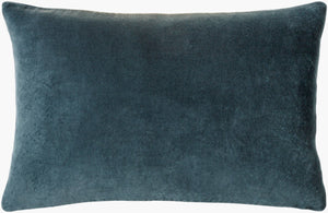 Surya Cotton Velvet Accent Pillow - 18" Plush Decorative Cushion For Modern Home Elegance & Comfort Slate Gray Cotton,Cotton Cv058-2020d