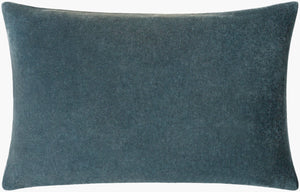 Surya Cotton Velvet Lumbar Pillow 13"L X 19"W – Plush, Minimalist Elegance For Stylish Home Décor Slate Gray Cotton,Cotton Cv058-1320