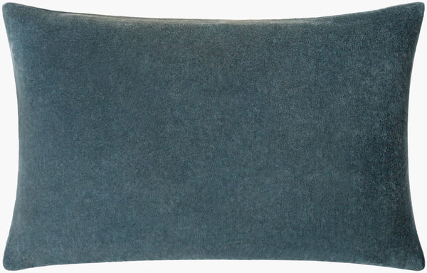 Surya Cotton Velvet Lumbar Pillow 13"L X 19"W – Plush, Minimalist Elegance For Stylish Home Décor Slate Gray Cotton,Cotton Cv058-1320