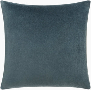 Surya Cotton Velvet Accent Pillow - 18" Plush Decorative Cushion For Modern Home Elegance & Comfort Slate Gray Cotton,Cotton Cv058-1818p