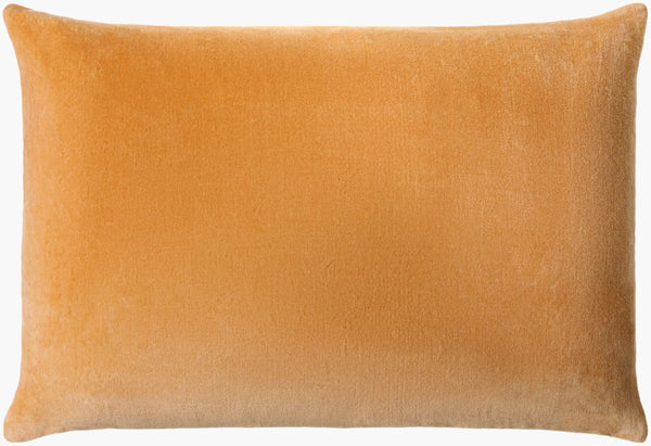 Surya Cotton Velvet Lumbar Pillow 13"L X 19"W – Plush, Minimalist Elegance For Stylish Home Décor Goldenrod Cotton,Cotton Cv060-1320d
