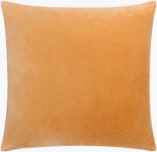 Surya Cotton Velvet Accent Pillow - 18" Plush Decorative Cushion For Modern Home Elegance & Comfort Goldenrod Cotton,Cotton Cv060-1818p