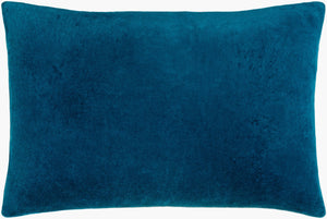 Surya Cotton Velvet Accent Pillow - 18" Plush Decorative Cushion For Modern Home Elegance & Comfort Teal Cotton,Cotton Cv061-2020d