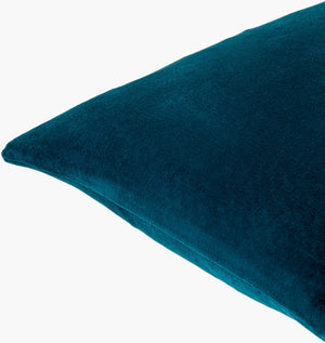 Surya Cotton Velvet Accent Pillow - 18" Plush Decorative Cushion For Modern Home Elegance & Comfort Teal Cotton,Cotton Cv061-2020d