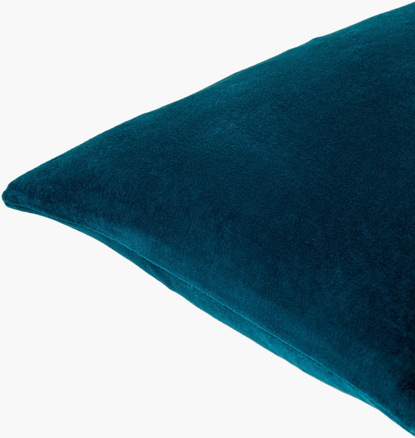 Surya Cotton Velvet Accent Pillow - 18" Plush Decorative Cushion For Modern Home Elegance & Comfort Teal Cotton,Cotton Cv061-2222d