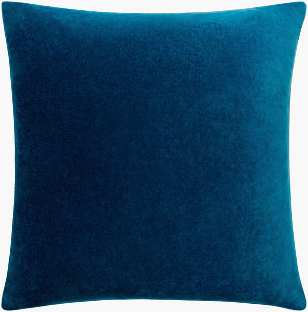Surya Cotton Velvet Accent Pillow - 18" Plush Decorative Cushion For Modern Home Elegance & Comfort Teal Cotton,Cotton Cv061-2020d