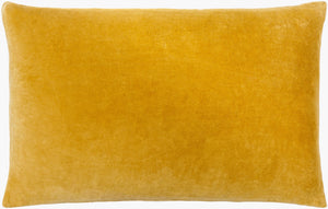 Surya Cotton Velvet Accent Pillow - 18" Plush Decorative Cushion For Modern Home Elegance & Comfort Goldenrod Cotton,Cotton Cv062-1818