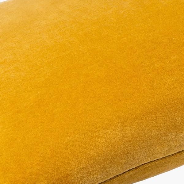 Surya Cotton Velvet Accent Pillow - 18" Plush Decorative Cushion For Modern Home Elegance & Comfort Goldenrod Cotton,Cotton Cv062-1818