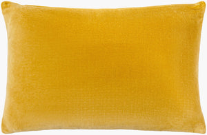 Surya Cotton Velvet Lumbar Pillow 13"L X 19"W – Plush, Minimalist Elegance For Stylish Home Décor Goldenrod Cotton,Cotton Cv062-1320
