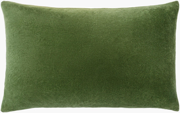 Surya Cotton Velvet Accent Pillow - 18" Plush Decorative Cushion For Modern Home Elegance & Comfort Olive Green Cotton,Cotton Cv063-2222