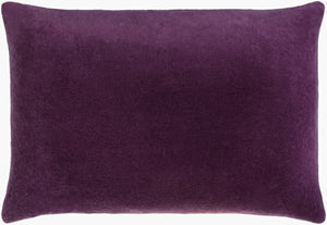 Surya Cotton Velvet Accent Pillow - 18" Plush Decorative Cushion For Modern Home Elegance & Comfort Plum Cotton,Cotton Cv064-2222d
