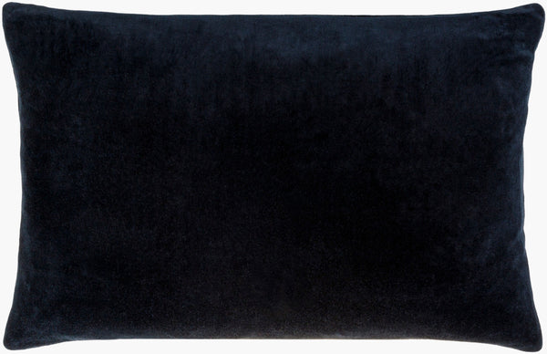 Surya Cotton Velvet Accent Pillow - 18" Plush Decorative Cushion For Modern Home Elegance & Comfort Black Cotton,Cotton Cv065-1818p